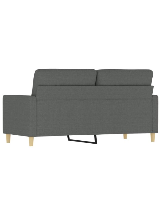 2místná pohovka tmavě šedá 140 cm textil