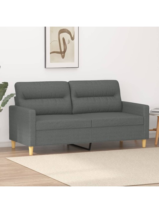 2místná pohovka tmavě šedá 140 cm textil