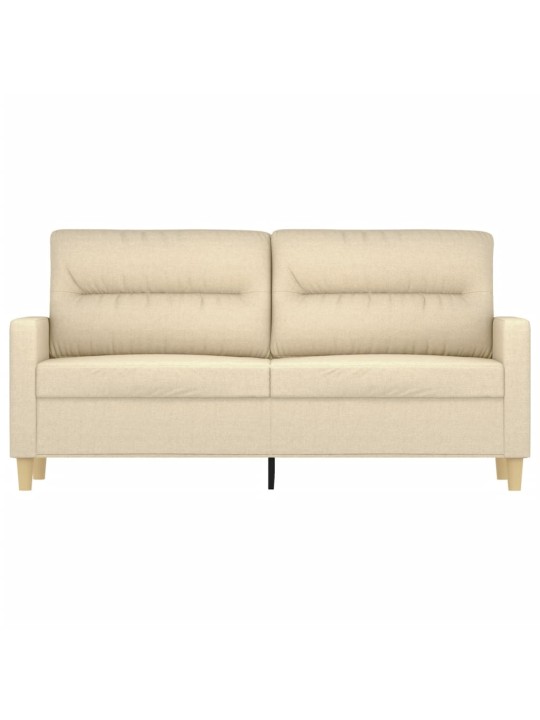 2místná pohovka krémová 140 cm textil