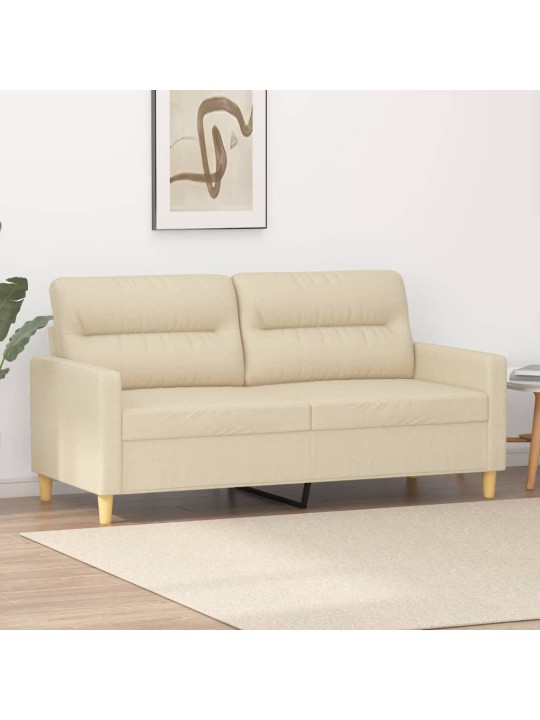 2místná pohovka krémová 140 cm textil
