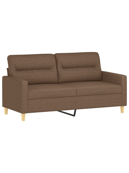 2místná pohovka hnědá 140 cm textil
