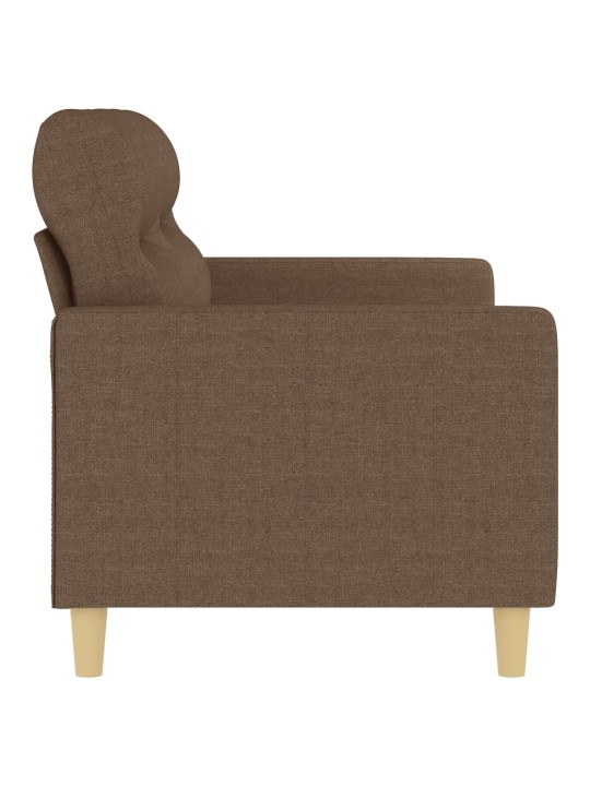 2místná pohovka hnědá 140 cm textil