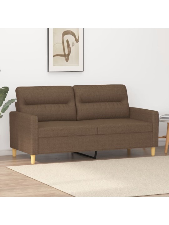 2místná pohovka hnědá 140 cm textil
