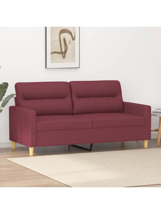 2místná pohovka vínová 140 cm textil