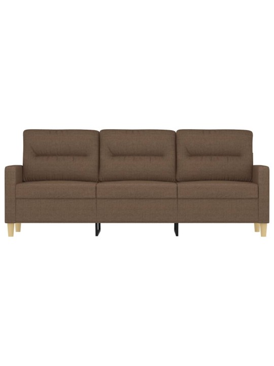 3místná pohovka hnědá 180 cm textil