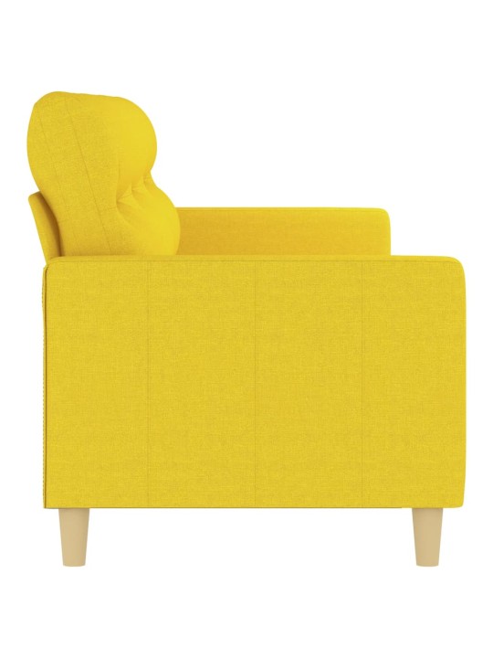 3místná pohovka světle žlutá 180 cm textil