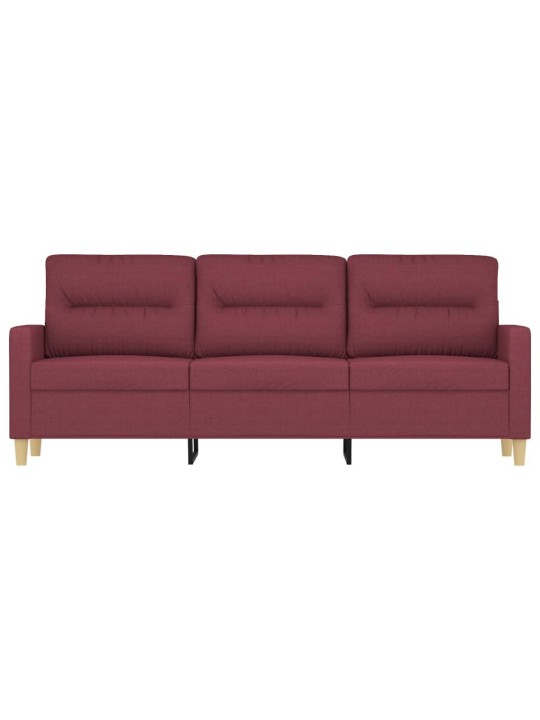 3místná pohovka vínová 180 cm textil