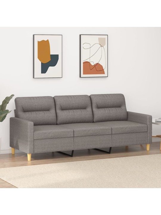 3místná pohovka taupe 180 cm textil