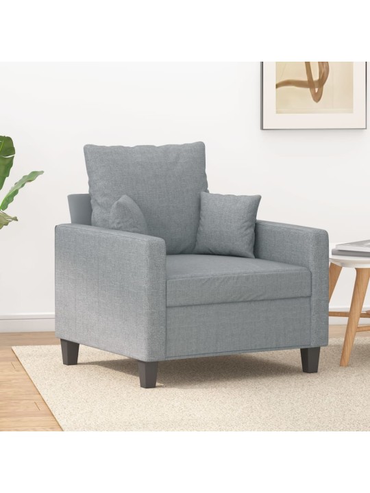 Křeslo světle šedé 60 cm textil