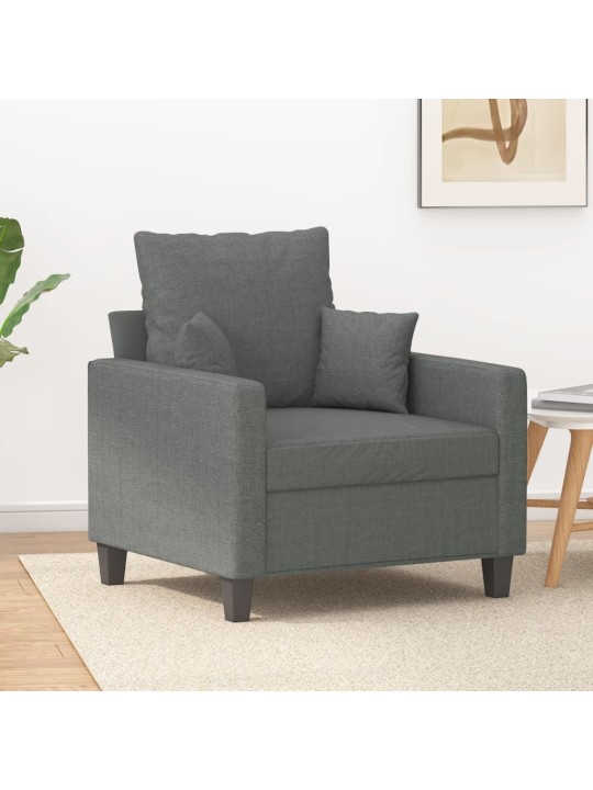 Křeslo tmavě šedé 60 cm textil