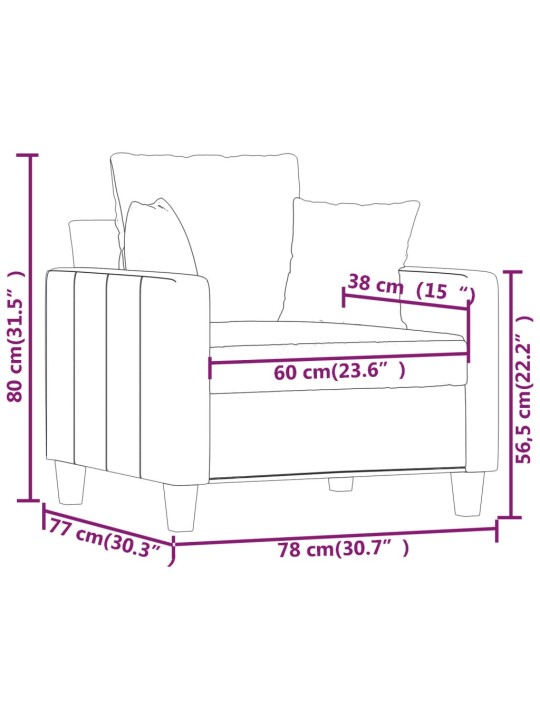 Křeslo vínové 60 cm textil