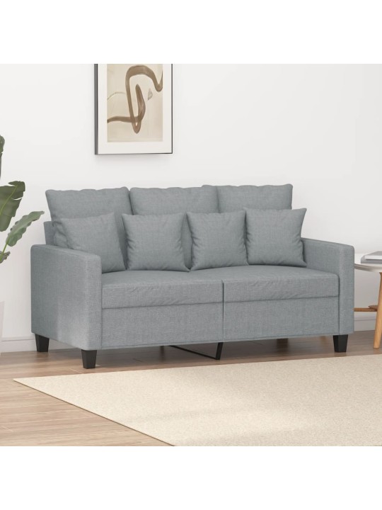 2místná pohovka světle šedá 120 cm textil