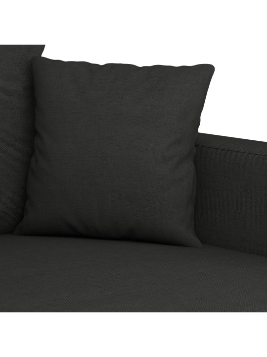 2místná pohovka černá 120 cm textil