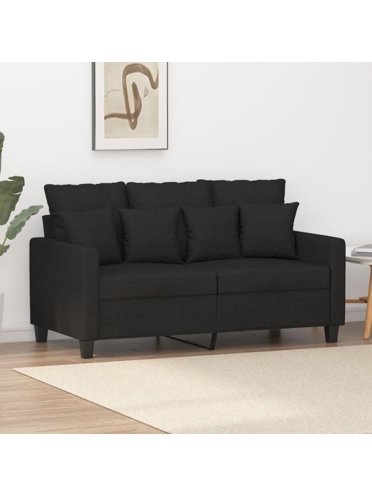 2místná pohovka černá 120 cm textil