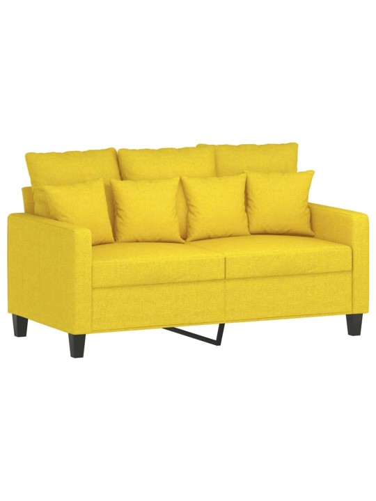 2místná pohovka světle žlutá 120 cm textil