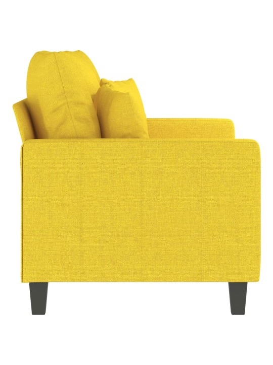 2místná pohovka světle žlutá 120 cm textil