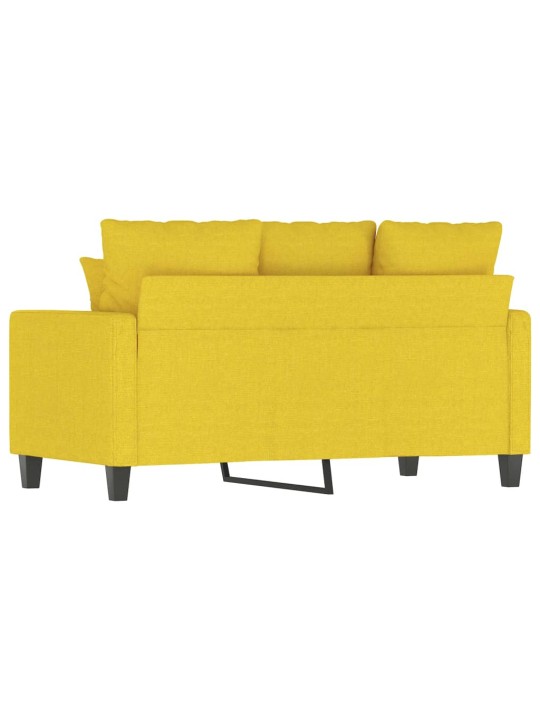 2místná pohovka světle žlutá 120 cm textil