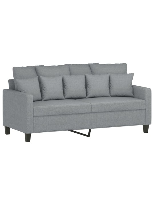2místná pohovka světle šedá 140 cm textil