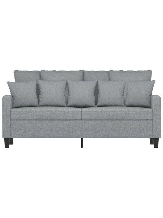 2místná pohovka světle šedá 140 cm textil
