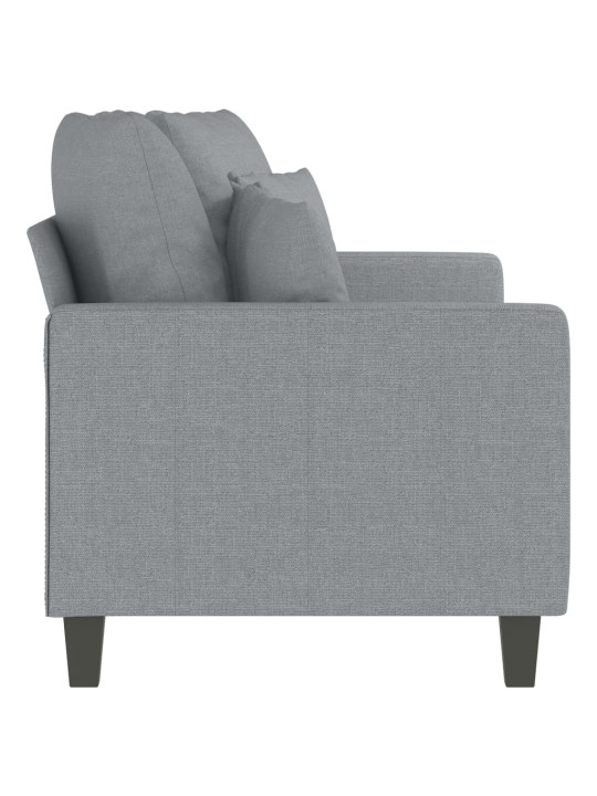 2místná pohovka světle šedá 140 cm textil