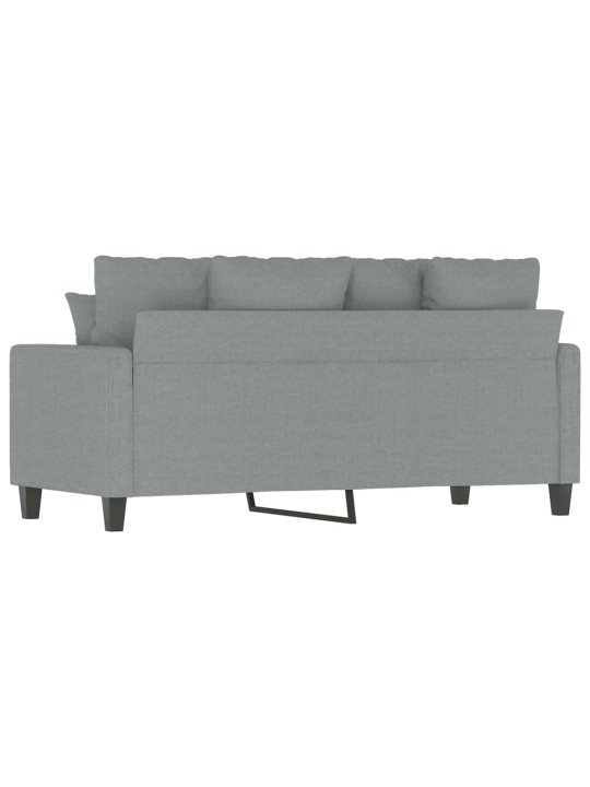 2místná pohovka světle šedá 140 cm textil