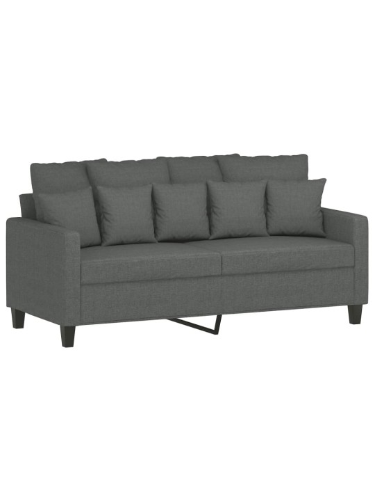 2místná pohovka tmavě šedá 140 cm textil