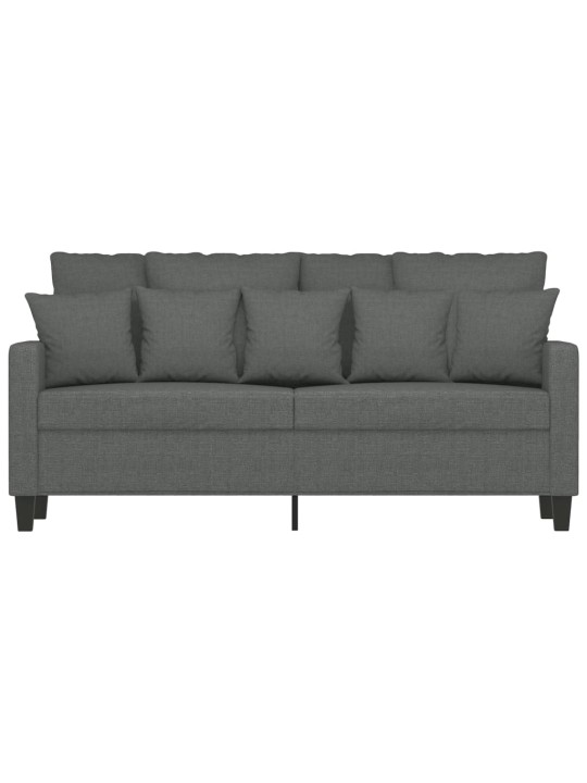 2místná pohovka tmavě šedá 140 cm textil
