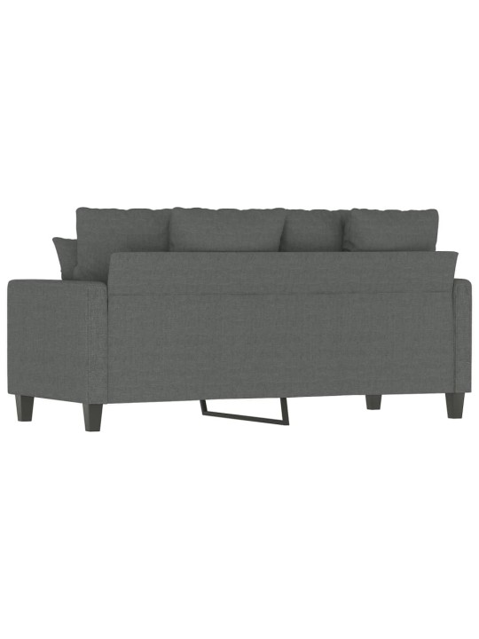 2místná pohovka tmavě šedá 140 cm textil