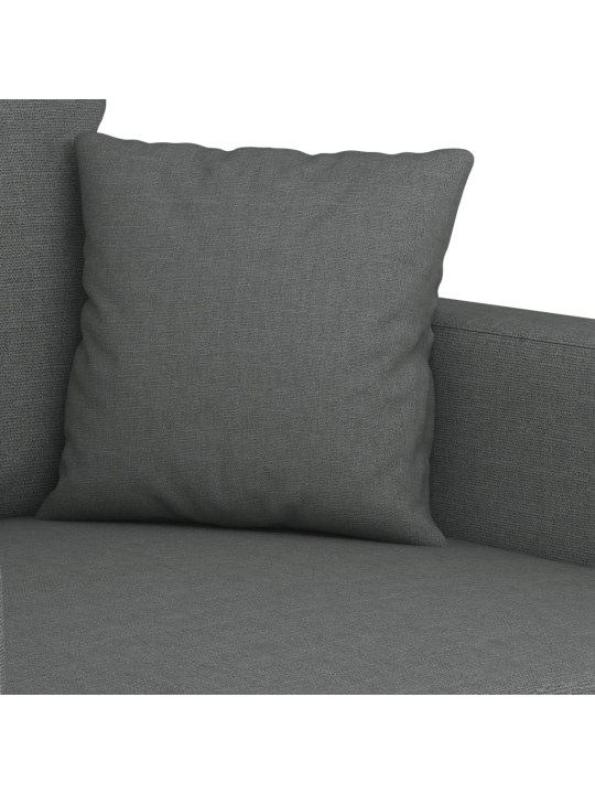 2místná pohovka tmavě šedá 140 cm textil