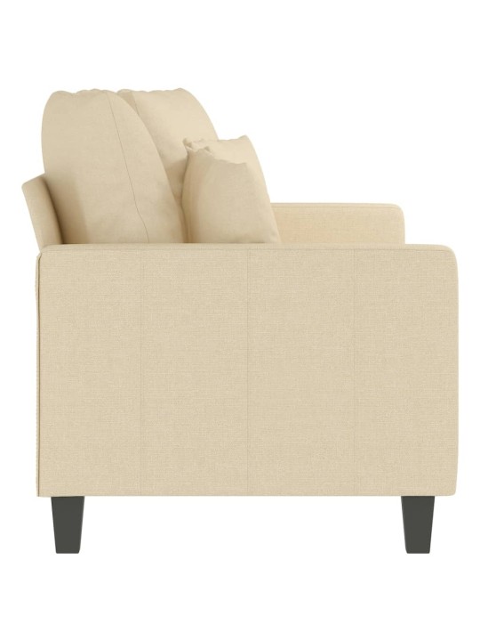 2místná pohovka krémová 140 cm textil