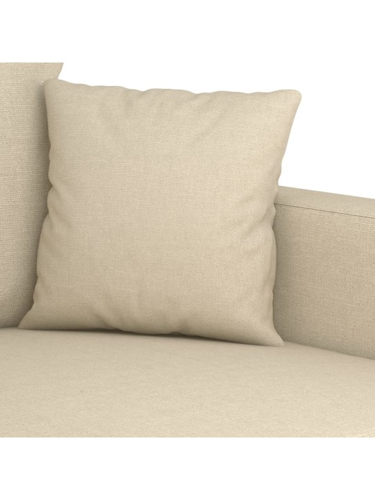 2místná pohovka krémová 140 cm textil