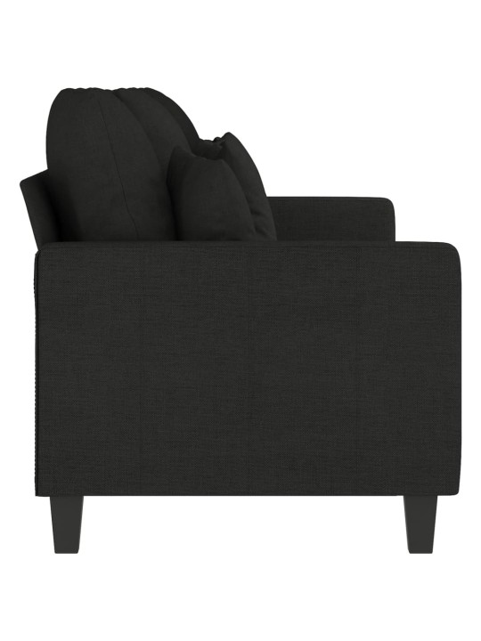 3místná pohovka černá 180 cm textil