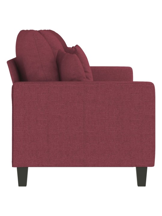 3místná pohovka vínová 180 cm textil