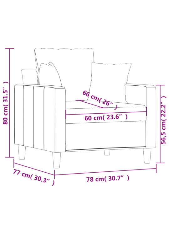 Křeslo tmavě zelené 60 cm samet