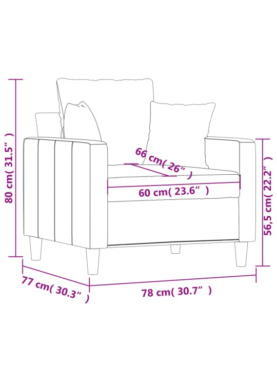 Křeslo žluté 60 cm samet