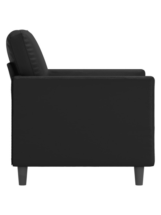 Křeslo černé 60 cm umělá kůže