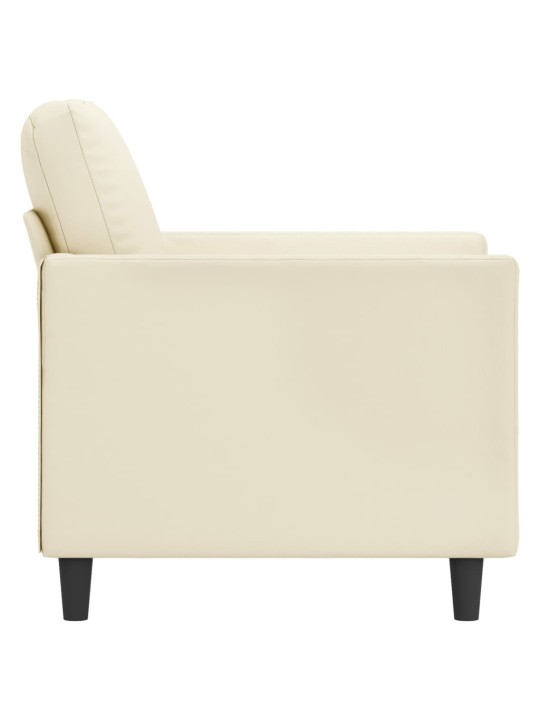 Křeslo krémové 60 cm umělá kůže