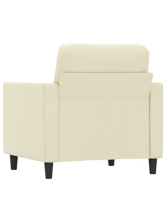 Křeslo krémové 60 cm umělá kůže