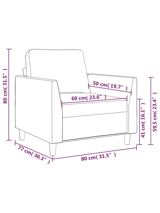 Křeslo vínové 60 cm umělá kůže