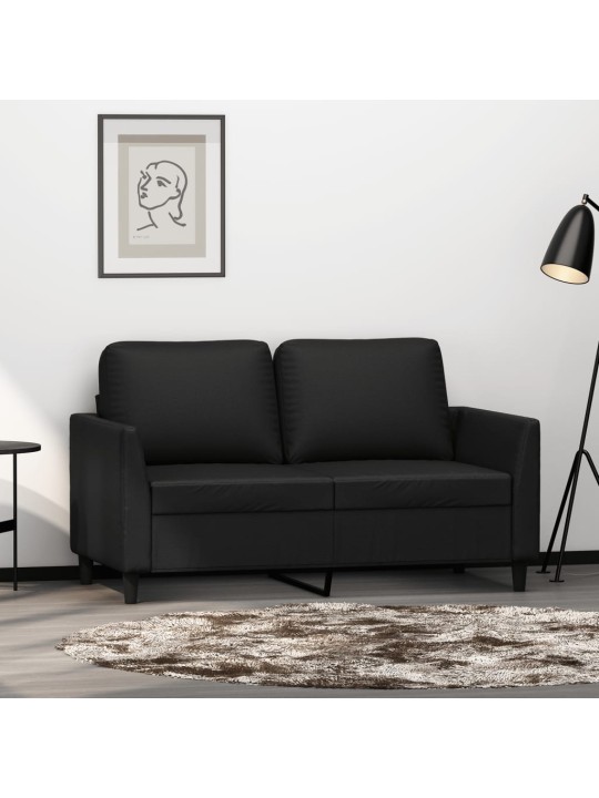 2místná pohovka černá 120 cm umělá kůže
