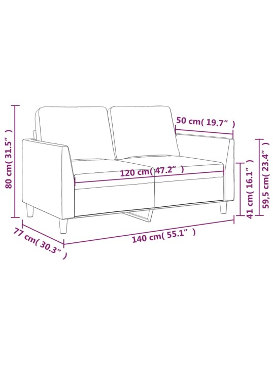 2místná pohovka cappuccino 120 cm umělá kůže
