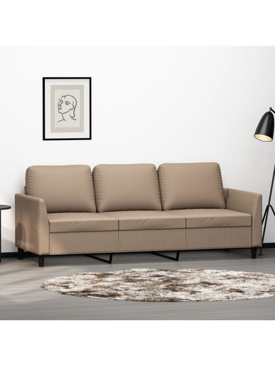 3místná pohovka cappuccino 180 cm umělá kůže