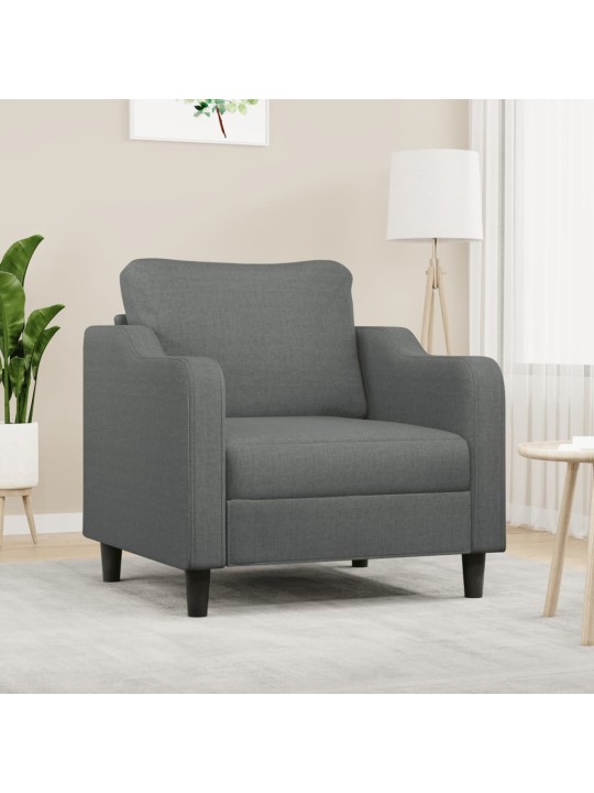 Křeslo tmavě šedé 60 cm textil