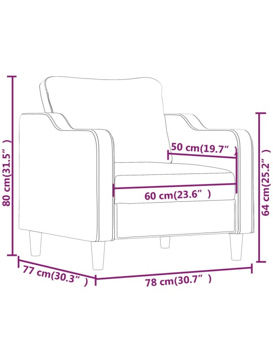 Křeslo vínové 60 cm textil