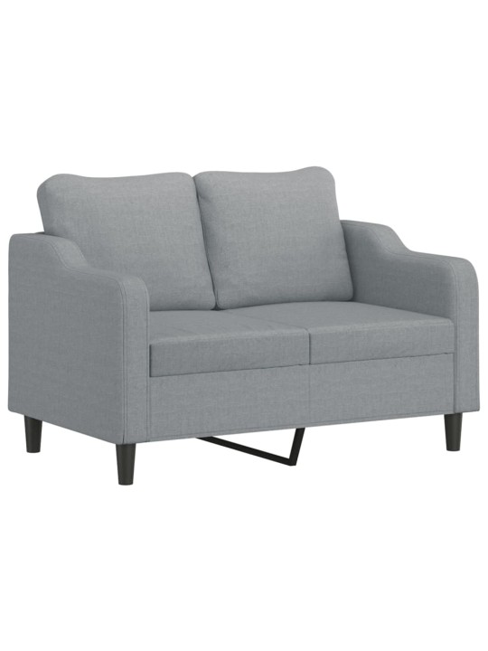 2místná pohovka světle šedá 120 cm textil