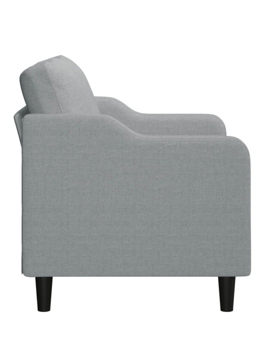 2místná pohovka světle šedá 120 cm textil