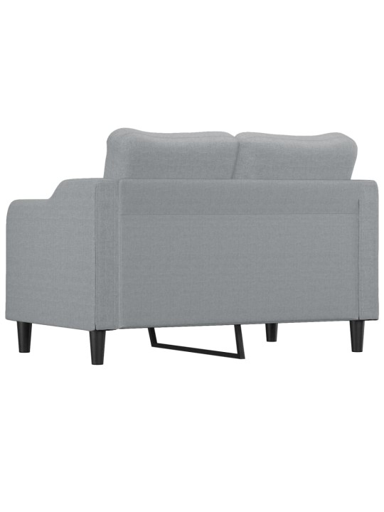 2místná pohovka světle šedá 120 cm textil