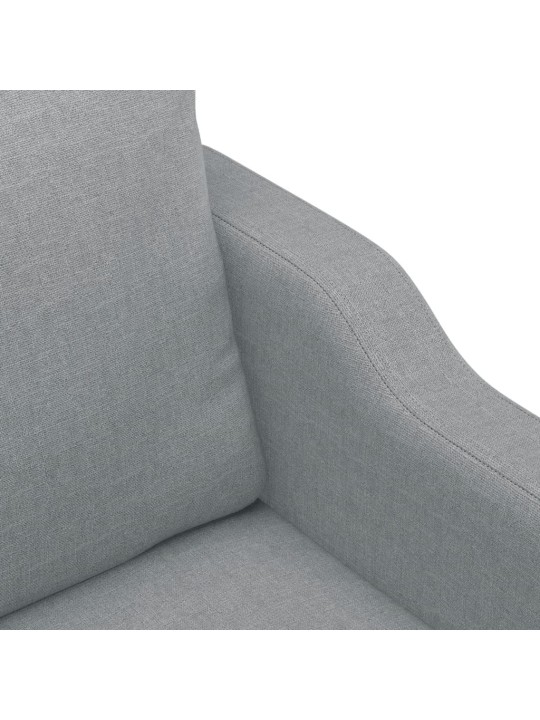 2místná pohovka světle šedá 120 cm textil