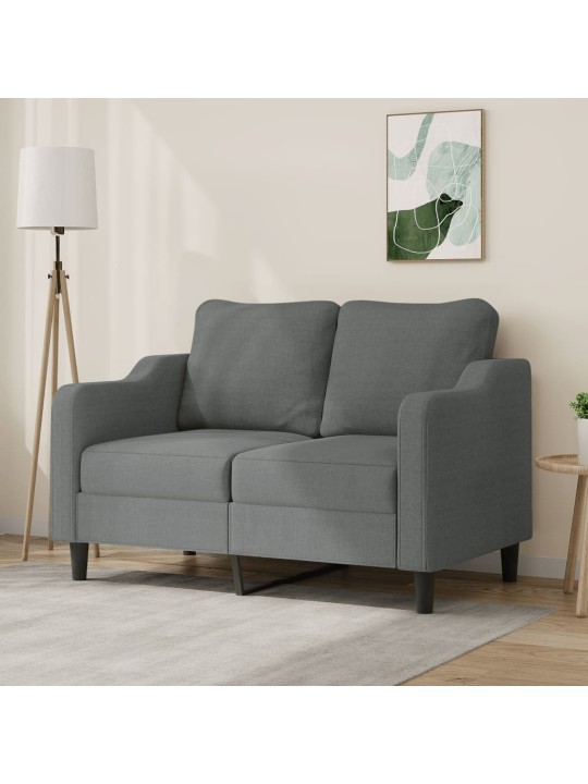 2místná pohovka tmavě šedá 120 cm textil