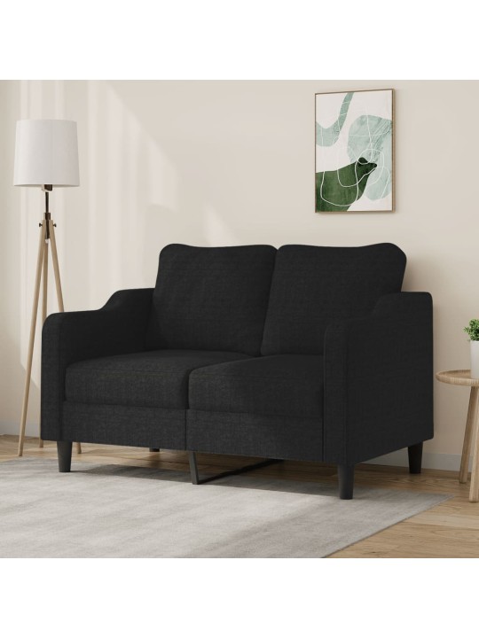 2místná pohovka černá 120 cm textil